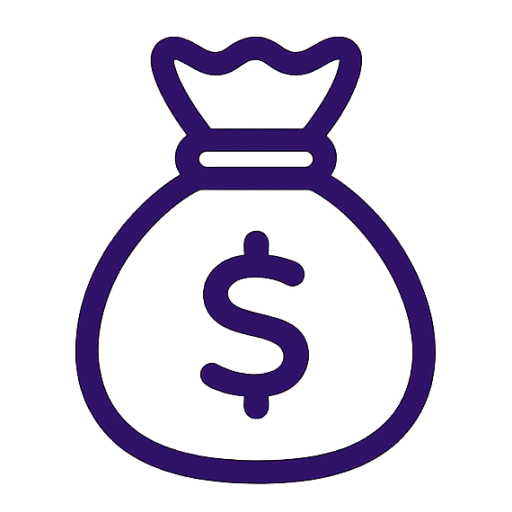 Ícone: receba o dinheiro